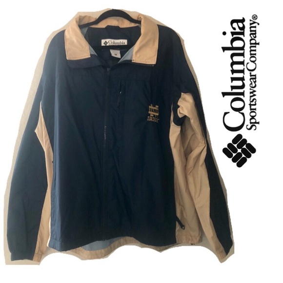 Columbia Norte Dame Windbreaker XL Great Condition - Picture 1 of 8